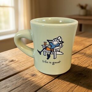 Life is Good Diner Mug Green Jake Adirondack Chair "Do What You Like" 10-16 Oz